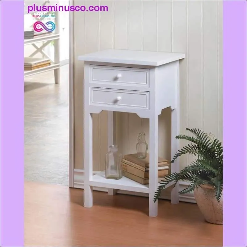 White Accent Table ll PlusMinusco.com