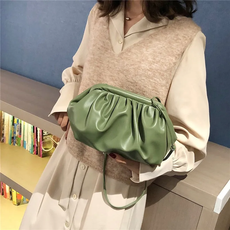 Women Simple Dumplings Messenger Bag Designer Retro Handbag Clutch Bag