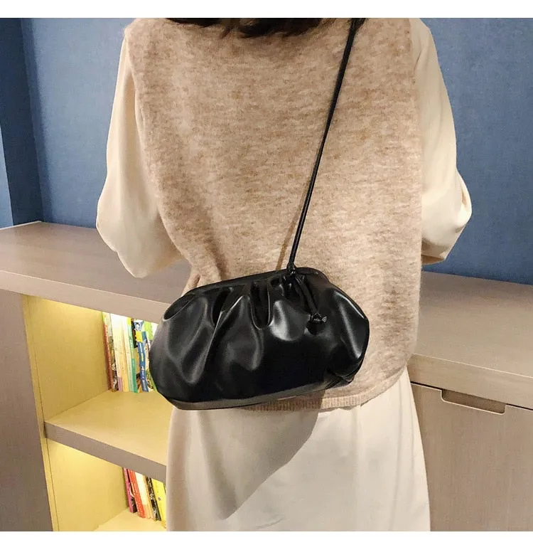 Women Simple Dumplings Messenger Bag Designer Retro Handbag Clutch Bag