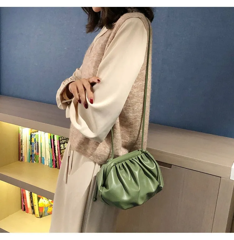 Women Simple Dumplings Messenger Bag Designer Retro Handbag Clutch Bag