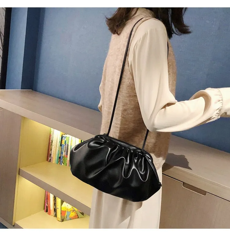 Women Simple Dumplings Messenger Bag Designer Retro Handbag Clutch Bag