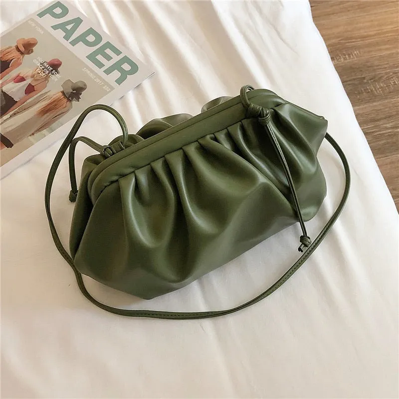 Women Simple Dumplings Messenger Bag Designer Retro Handbag Clutch Bag