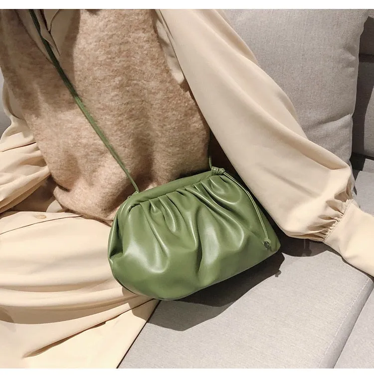 Women Simple Dumplings Messenger Bag Designer Retro Handbag Clutch Bag