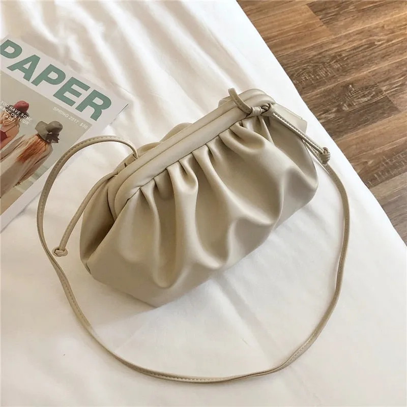 Women Simple Dumplings Messenger Bag Designer Retro Handbag Clutch Bag