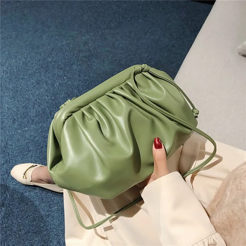 Women Simple Dumplings Messenger Bag Designer Retro Handbag Clutch Bag