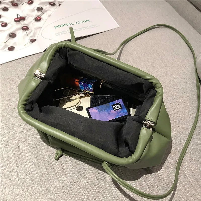 Women Simple Dumplings Messenger Bag Designer Retro Handbag Clutch Bag