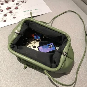 Women Simple Dumplings Messenger Bag Designer Retro Handbag Clutch Bag