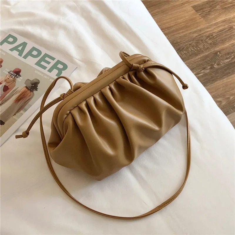 Women Simple Dumplings Messenger Bag Designer Retro Handbag Clutch Bag