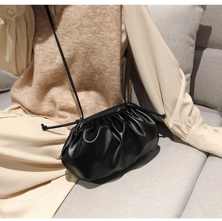 Women Simple Dumplings Messenger Bag Designer Retro Handbag Clutch Bag