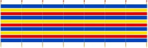 Yello New Style Windbreak Tall 8 Pole 150cm Tall